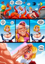 1boy 1girls 1male abs batman_(series) big_breasts big_penis breasts clark_kent cock_shock comic dc dc_comics diana_prince female green_lantern green_lantern_(series) huge_breasts hyper hyper_penis justice_league kogeikun looking_at_penis male mr_mxyzptlk muscle muscles muscular muscular_female muscular_male mxyzptlk pac-man pac-man_(series) penis penis_awe penis_on_face power_girl superman superman_(series) thick_penis ugly_man uncensored veins veiny_penis wonder_woman wonder_woman_(series)