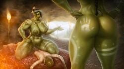 after_sex big_ass big_breasts big_muscles big_thighs blush bodypaint bone_in_hair braid braided_ponytail breasts_bigger_than_head caught caught_in_the_act cave digital_art digital_drawing_(artwork) feathers female_on_top female_orc femdom flower_petals forced forced_orgasm freckles freckles_on_breasts green_body green_skin handprint jojobanks masked_male mole muscle_girl muscles muscular muscular_female muscular_thighs nose_piercing nose_ring orc original original_character original_characters pointy_ears scars side_shave size_difference sweat sweatdrop sweating sweaty thick thick_ass thick_thighs voluptuous voluptuous_female