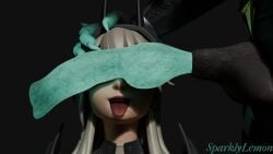 3d blender canine_genitalia canine_penis cerberus_(fortnite) epic_games fortnite fortnite:_battle_royale hand_on_head knot lexa_(fortnite) penis_on_face penis_over_eyes princess_lexa_(fortnite) sparklylemon tongue_out watermark white_hair