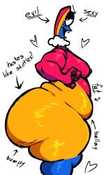 ass big_ass breasts chica's_magic_rainbow chubby chubby_female evil_container fat_ass female five_nights_at_freddy's huge_ass meme_reference nanodude78 nipples rainbow simple_background small_breasts solo text