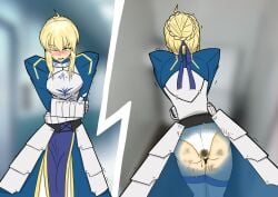 artoria_pendragon artoria_pendragon_(all) artoria_pendragon_(fate) blush desperation fart fart_fetish fate/grand_order fate/stay_night fate_(series) panty_poop pantypoop saber scat shart sharting shitting_self soiling soiling_panties soiling_underwear white_panties x-ray