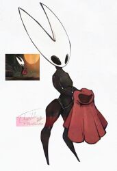 1girls athletic featureless_breasts featureless_crotch female hollow_knight hollow_knight:_silksong hornet_(hollow_knight) insects nude tagme thwillartz