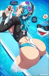 1girls 2025 5_fingers artist_name ass big_butt bikini black_clothing black_jacket black_topwear blue_body blue_eyes blue_hair blue_lipstick blue_nails blue_scales breasts brown_eyes bubble_butt clothing curvy dessert dialogue digital_drawing_(artwork) digital_media_(artwork) duo electronics english_text eyelashes eyewear eyewear_on_head felox08 female feral fingers fish food fruit glistening glistening_body glistening_skin hair headphones heterochromia hi_res human ice_cream jacket jeff_the_land_shark laying_on_stomach light-skinned_female light_body light_skin lipstick looking_at_viewer looking_back looking_back_at_viewer luna_snow luna_snow_(cool_summer) luna_snow_(marvel_rivals) lying makeup male mammal marine marvel marvel_comics marvel_rivals multicolored_body multicolored_hair multicolored_scales nail_polish on_front partially_submerged patreon patreon_logo peach_(fruit) peach_ass plant scales scalie shark sharp_teeth side_boob speech_bubble sunglasses sunglasses_on_head surfboard swimming swimsuit swimwear talking_to_viewer teeth text thick_thighs thought_bubble topwear two-piece_swimsuit two_tone_body two_tone_hair two_tone_scales url watermark white_body white_hair white_hair_male white_scales wide_hipped_female wide_hipped_human wide_hips