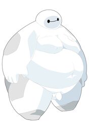 2019 balls baymax belly big_hero_6 disney flaccid hi_res humanoid humanoid_hands machine male male_only marvel moobs navel nipples overweight overweight_male penis robot sigenoya simple_background smooth_skin takotyutyu white_background white_body