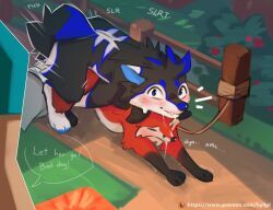 blush bodily_fluids canid canine duo female feral fox from_behind_position human humping hyilpi male male/female mammal microsoft minecraft mojang mounting saliva sex shaking shivering vixy_(hyilpi) xbox_game_studios