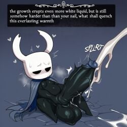 2025 absurd_res ai_generated anthro arthropod balls big_balls big_penis blush bodily_fluids clothing cum cumshot dialogue ejaculation english_text erection foreskin genital_fluids genitals glans heart hellsonger hi_res hollow_knight huge_balls huge_cock humanoid_genitalia humanoid_penis hyper hyper_genitalia hyper_penis long_penis male orgasm penis protagonist_(hollow_knight) retracted_foreskin small_but_hung solo sweat team_cherry text thick_penis throbbing_balls throbbing_penis uncircumcised vein veiny_penis vessel_(species)