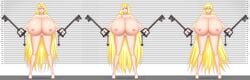 areolae beige_skin big_breasts bluebullpen breasts choker female heart heart-shaped_pupils heart_eyes kairi keyblade kingdom_hearts kingdom_key mind_control namine nipples nude pink_eyes pussy weapon xion yellow_hair