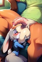 ai_generated ball_worship balls big_balls civitai cum judy_hopps nick_wilde self_upload zootopia