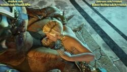 3d animated cassie_cage deepthroat face_fucking mortal_kombat mortal_kombat_11 oral rrostek shao_kahn sound sound_effects source_filmmaker tagme throat_fuck video