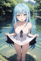 rimuru_tempest tensei_shitara_slime_datta_ken wet_body wet_clothing