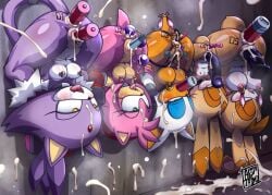 5girls after_sex ahe_gao amy_rose anal_object_insertion animal_ears anthro anthro_female anthro_only artist_request blaze_the_cat bondage bukkake bunny bunny_girl cotton_tail cream_the_rabbit cub cum cum_drip cum_in_pussy dildo eyelashes female female_cub female_only flat_chest fur furry furry_female furry_only genitals girly girly_girl half-closed_eyes lagomorph large_breasts long_ears mammal mobian_(species) nipple_piercing object_in_mouth object_insertion rabbit rabbit_girl rabbit_tail restrained rolling_eyes rouge_the_bat sega small_breasts sonic_(series) sonic_team sonic_the_hedgehog_(series) tail tan_fur thick thick_butt thick_thighs tongue_out upside-down vanilla_the_rabbit video_games wide_hips young young_anthro young_female
