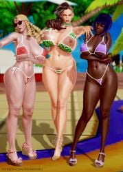 3d aikawa_aiko big_breasts bikini black_hair blonde_hair bob_cut brazilian brazilian_female breasts busty drill_hair egyptian egyptian_female female female_focus female_only hourglass_figure japanese japanese_female karin_kanzuki large_breasts laura_matsuda long_hair loose_socks makeup menat_(street_fighter) micro_bikini navel pubes pubic_hair pubic_hair_peek purple_hair revealing_clothes short_hair skimpy skimpy_clothes street_fighter tagme wide_hips