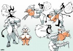 1futa 2girls abdominal_bulge ahoge balls big_breasts boss_(thelittlenerdys) breasts buckteeth clawed_fingers claws cock cock_ring consent demon_tail futa_on_female futanari glasses grabbing horns huge_breasts huge_thighs jester_hat kuromi long_hair muscular muscular_female nerdy nerdy_female nipple_piercing nipples north_star_500 nude nude_female penis piercing pointed_ears pointed_tail pointy_ears ponytail precum precum_drip pubic_hair pussy reverse_suspended_congress sex short_hair shortstack sideboob simple_background size_difference slightly_chubby_female tail teeth teeth_showing teeth_visible testicles thick_thighs thighs tremble_spikes trembling twitter_user_sona used_as_an_object used_like_a_toy veiny_cock veiny_penis white_body white_skin