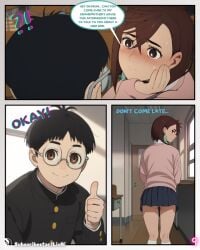 ai_generated ass colored comic dandadan licai licaidev school_uniform schoolgirl sfw