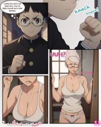 ai_generated ayase_seiko big_breasts cameltoe colored comic dandadan licai licaidev okarun seiko_ayase