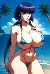 ai_generated ayeka_masaki_jurai beach bikini breasts civitai gigantic_breasts huge_breasts large_breasts self_upload tenchi_muyo!