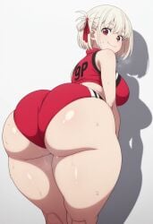 1girls ai_generated ass big_ass big_breasts big_butt blackwhiplash_(style) blonde_hair breasts bubble_butt child_bearing_hips female huge_ass huge_breasts huge_butt large_breasts lycoris_recoil nishikigi_chisato red_buruma short_hair sportswear sweat thick_thighs thighs wide_hips