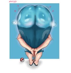 1girls ass ass_focus big_ass dress female heart huge_ass lana's_mother_(pokemon) mature milf nintendo pokemon pokemon_sm praise_da_booty_(meme) solo voluptuous