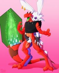 4:5 absurd_res alternative_fashion anal anthro autopenetration badoe(malicious) bere_nsfw big_tail clothing dildo duo ear_piercing ear_ring female forced forced_anal fur green_insides heart_tattoo hi_res lagomorph legwear leporid lightning_bolt_tattoo lizard male male/female mammal masturbation non-euclidean_sex penetration piercing portal_dildo portal_sex portal_strapon punk rabbit rebal(malicious) red_body red_skin reptile ring_piercing scalie sex sex_toy sharing_shirt stockings strapon tail tattoo thinking_with_portals white_body white_fur