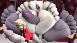 blonde_female blonde_hair blonde_hair charlie_morningstar charlie_morningstar_(hazbin_hotel) feet foot_fetish foot_focus hazbin_hotel