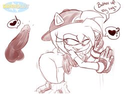 all-star_amy amy_rose anthro ass balls baseball_uniform clothing dialogue disembodied_penis female furry open_mouth pants_down penis sirenstudios sonic_(series) sonic_forces_speed_battle sonic_the_hedgehog_(series)