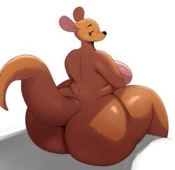 1girls ass big_ass big_breasts breasts bubble_butt chubby disney female furry huge_ass kanga kangaroo looking_back mature_female milf nude smooth_skin sssonic2 tail winnie_the_pooh_(franchise)