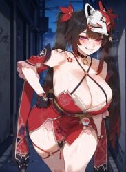1girls 2d ai_generated black_hair blush boobaai breasts breasts_bigger_than_head color dress female gigantic_breasts hips honkai:_star_rail huge_thighs light-skinned_female long_hair looking_at_viewer makeup pink_eyes red_dress seductive_pose shiny_skin short_dress small_waist smile smiling_at_viewer sparkle_(honkai:_star_rail) steam sweatdrop tagme teasing thick_thighs thighs top_heavy twintails two-tone_hair wide_hips