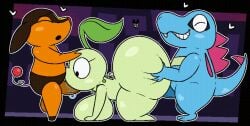 2boys 2d 2d_(animation) 2d_(artwork) 2d_animation 2d_artwork animated artist_name artist_signature breasts bubble_ass bubble_butt chikorita female heart heart_symbol huge_breasts loop looping_animation luanctoons male penis pokémon_(species) pokemon pokemon_(species) pokemon_legends:_z-a pussy spitroast starter_pokemon tepig threesome totodile vagina vaginal_penetration vaginal_sex wet wet_penis