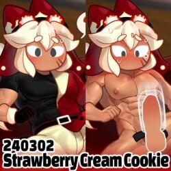 strawberry cream cookie from cookie run by hard