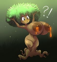 1girls ?! anthro anthrofied areola areolae armpits bare_shoulders big_breasts breasts busty cleavage dryad eyelashes female female_only flora_fauna full_body huge_breasts humanoid lactating lactation large_breasts large_nipples leaves metachoke nipples open_mouth plant plant_girl roots sap shantae shantae_(character) simple_background smooth_skin solo solo_female transformation tree tree_girl unusual_lactation voluptuous wayforward wide_hips