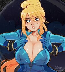 samus aran from metroid by dippygoob