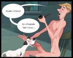 101_dalmatians abs bestiality blowjob canine dalmatian definetelyyuu doggy licking licking_penis male_on_feral moaning moaning_in_pleasure naked naked_male nude nude_male penis roger_dearly skinny yuunsfw zoophilia zoophilic