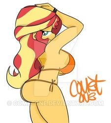 bikini cometone equestria_girls female friendship_is_magic my_little_pony profile solo sunset_shimmer