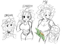 1futa 1girls anthro anthrofied ass breasts breasts female flora_fauna futanari futanari plant plant_girl plant_humanoid plantie plants_vs._zombies plants_vs_zombies popcap_games pussy solar_flare_(pvz) sunflower_(pvz) zombie zombie_(pvz) zombiehorny