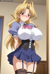 1girls ai_generated aindroidparanoid ass big_ass big_breasts big_butt blonde_hair breasts busty corset curvy cute fat_ass female female_only hair hi_res hips huge_ass huge_breasts human kazetsubaki_kuriko large_ass large_breasts legs maburaho narrow_waist panties school_uniform schoolgirl schoolgirl_uniform shirt skirt slim_waist stable_diffusion straps tagme thick_ass thick_thighs thighhighs voluptuous waist wide_hips