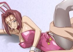 bunny_girl bunnysuit censored clothed_female_nude_male code_geass female female floor_sex kallen_stadtfeld kyabakurabakufu large_breasts leg_up rape red_hair sex short_hair