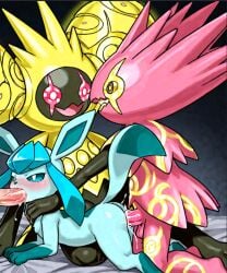 ai_generated cute glaceon orgy pokemon