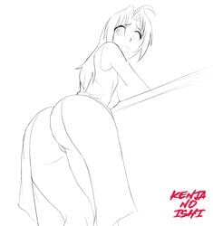 1girls ass breasts clothed female female_only fullmetal_alchemist kenjanoishi partially_colored rose_thomas small_breasts text thick_thighs watermark wide_hips