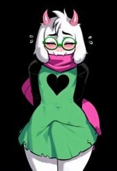 ai_generated animated clothing deltarune erection erection_under_clothes femboy goat no_sound nudealert ralsei tagme undertale_(series) video