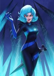 1girls 2020s 2023 artist_name artist_signature black_eyebrows black_eyelashes blue_bodysuit blue_clothing blue_eyes blue_gloves blue_hair blue_long_gloves blue_rubber bodysuit breast_focus breasts breasts_focus cassandra_(tangled) closed_mouth clothing crotch curly_hair disney disney+ disney_channel evil_smile eyebrows eyelashes female female_only gem gloves glowing_clothes glowing_gem hi_res holding_object holding_sword human human_only jewel lips lipstick long_gloves looking_at_viewer moonstone_(tangled) navel_line open_eyes png purple_lipstick rubber rubber_clothing rubber_suit shiny_breasts shiny_clothes shiny_gem signature solo standing sword tangled:_the_series tatasousa tight_clothing wrinkles_in_clothes