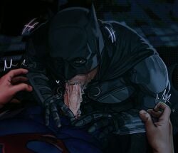 batman batman_(bruce_wayne) blowjob blowjob_face blowjob_only bruce_wayne clark_kent couple couple_(romantic) crying crying_male crying_with_eyes_open cum_in_mouth dc dc_comics digital_media_(artwork) duo_focus fellatio gay gay_blowjob gay_male gay_sex kal-el oral oral_penetration oral_sex saliva saliva_on_penis sex superman superman_(clark_kent) umikochannart