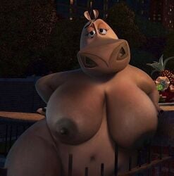 areolae bbw belly belly_button big_breasts breasts dreamworks dreamworks_animation dreamworks_pictures edit gloria_the_hippopotamus hippopotamid madagascar_(film) madagascar_(series) nipples overweight tagme thick_thighs venjiiart