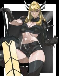 1girls abs athletic_female big_breasts blonde_hair cleavage enargeia5525 female female_only magik_(illyana_rasputin) magik_(marvel_rivals) marvel marvel_rivals thick_thighs