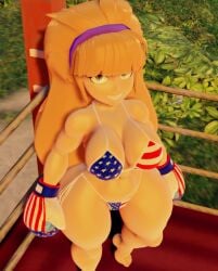 1girls 3d american_flag_bikini american_flag_boxing_gloves ass big_ass big_breasts big_butt bikini blonde_hair boxing boxing_gloves boxing_ring breasts cleavage disney fat_ass fighting_ring gravity_falls huge_ass josugomezofficialnew large_ass large_breasts long_hair pacifica_northwest solo solo_female solo_focus thick thick_thighs thighs wide_hips