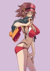 bikini code_geass female kallen_stadtfeld kyabakurabakufu large_breasts lifeguard red_hair short_hair