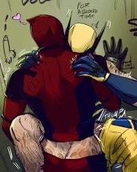 anal anal_sex balls bara deadpool gay james_howlett male male_only marvel marvel_comics muscles muscular penis ponderosa sex sideburns wade_wilson wolverine_(x-men) x-men