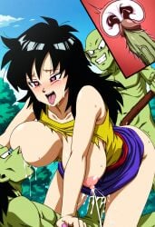 ahe ai_generated big breast breasts clothing cock cum dragon_ball dragon_ball_gt dragon_ball_minus dragon_ball_super dragon_ball_z forced gangbang gao gine goblin heart-shaped huge impregnation in lactation out penis pupils pussy rape ripped ripping rough sex sucking