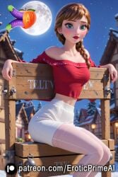 1girls ai_generated anna_(frozen) blue_eyes braided_hair brown_hair eroticprimeai female frozen_(film) frozen_2 long_hair patreon_username white_body white_skin young