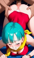 ai_generated anal anal_sex anus bulma_briefs bulma_briefs_(majin_buu_saga) doggy_style