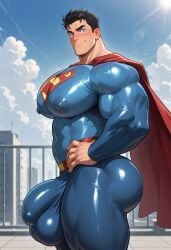 ai ai_generated bara bara_tiddies bara_tits busty busty_boy clark_kent clark_kent_(my_adventures_with_superman) gay male male_only my_adventures_with_superman osupp-ai superman superman_(clark_kent)